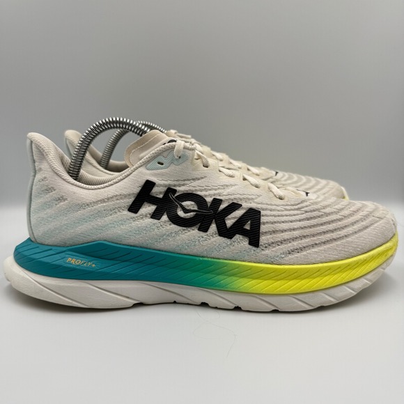 Hoka One One Shoes - Hoka One One Mach 5 Womens Size 10 White Blue Running Shoes Sneakers 1127894WBGL